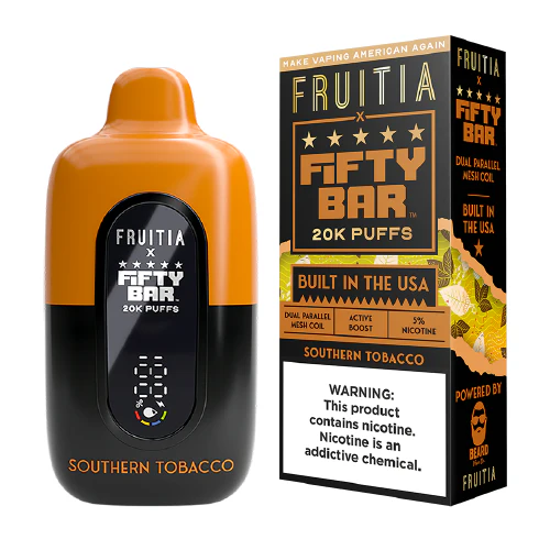 Southern Tobacco Disposable Vape (20000 Puffs) by Fruitia x Fifty Bar