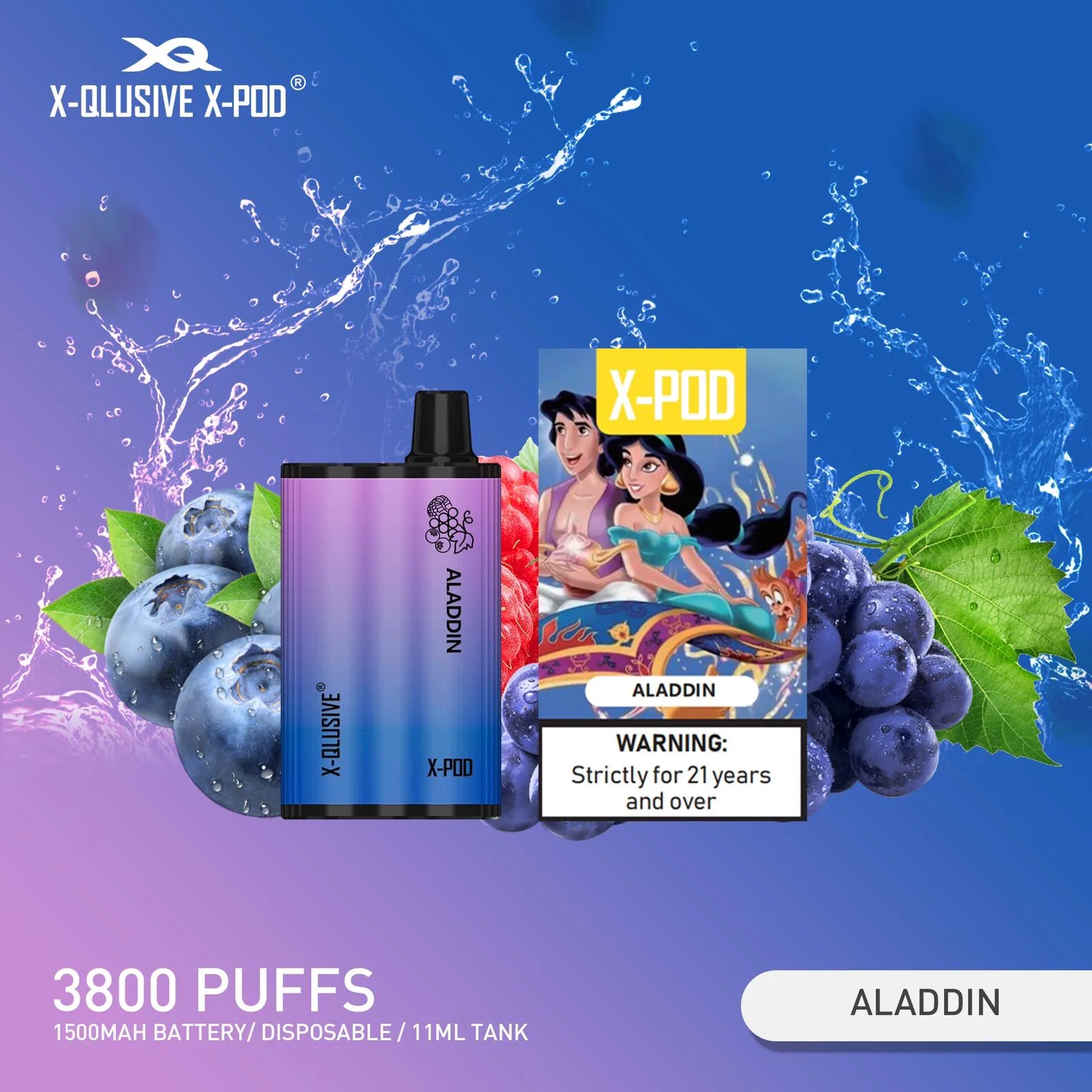 X-QLUSIVE X-POD ALADDIN – 3800 PUFFS