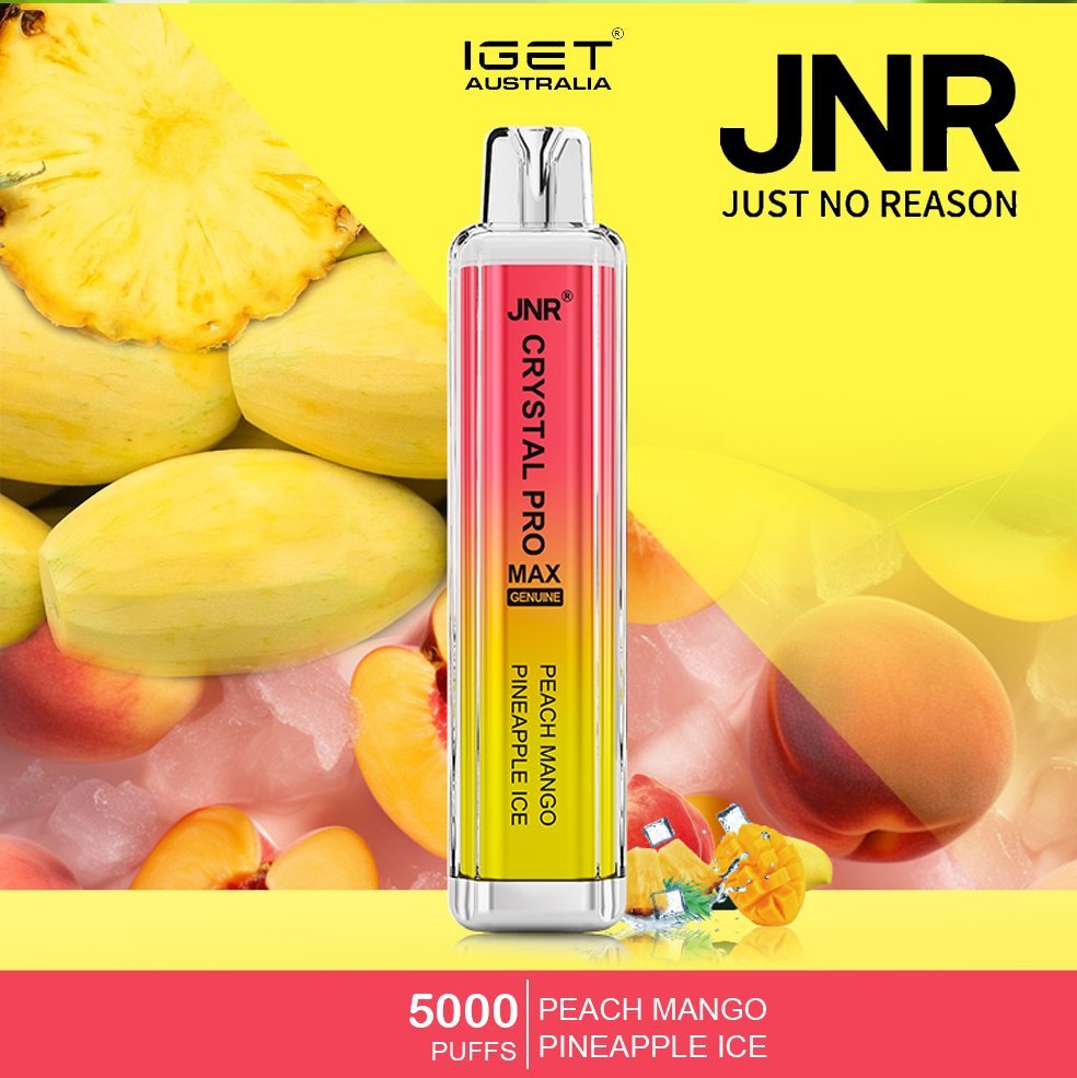 JNR CRYSTAL PRO MAX – PEACH MANGO PINEAPPLE ICE – 5000 PUFFS